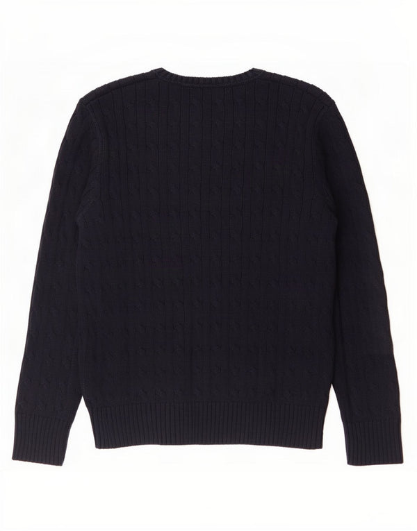 Polo Ralph Lauren Girls Boat Neck Jumper πουλόβερ 14-15 ετών Large Navy Blu