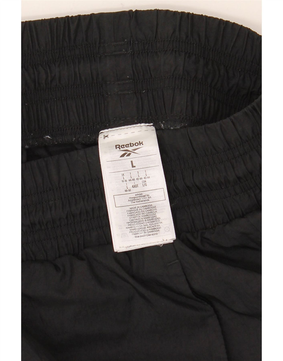 Reebok Womens Tracksuit Trousers UK 16/18 Large Black Polyamide