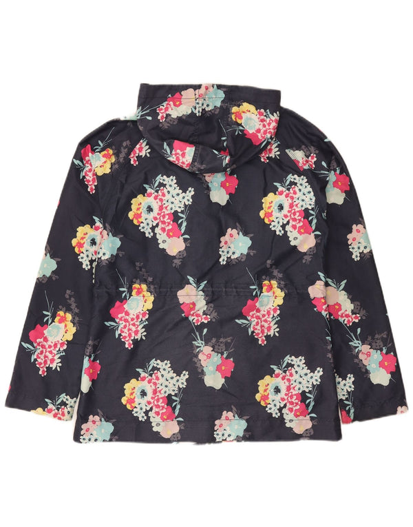 Giacca antipioggia con cappuccio da donna Animal UK 8 Small Poliestere floreale blu navy