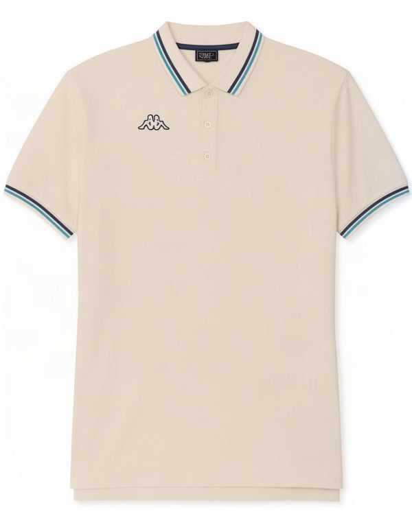 Kappa Polo Homme 2XL Blanc Rayé Coton