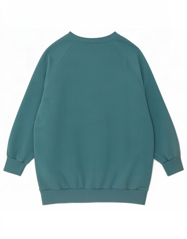 Zara moletom feminino oversized jumper UK 14 azul médio