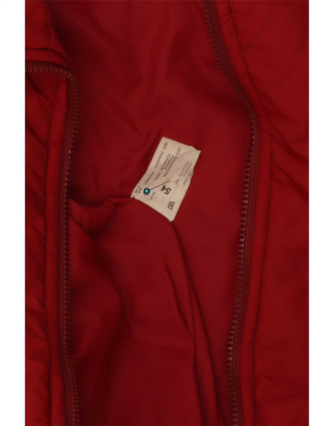 Jaqueta acolchoada masculina Brugi IT 54 2XL poliamida colorblock vermelha