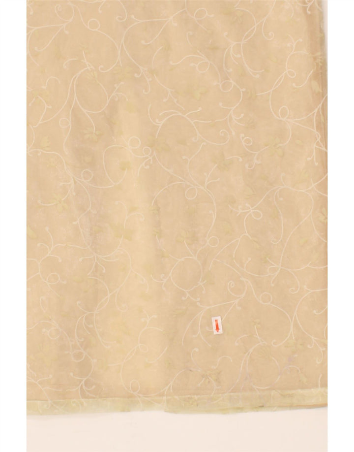 VINTAGE Womens Abstract Pattern Sleeveless Maxi Dress UK 10 Small  Beige Vintage Vintage and Second-Hand Vintage from Messina Hembry 