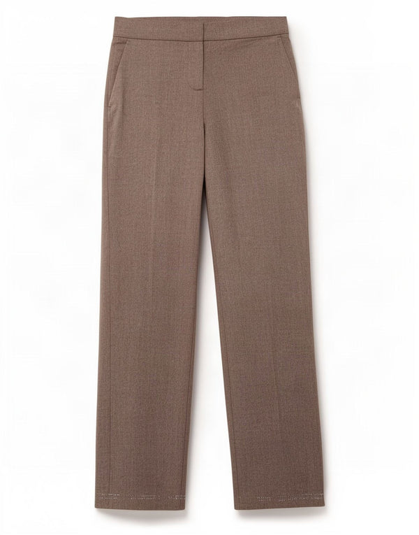 Zara Γυναικείο ίσιο casual παντελόνι XS W24 L32 Γκρι μαλλί
