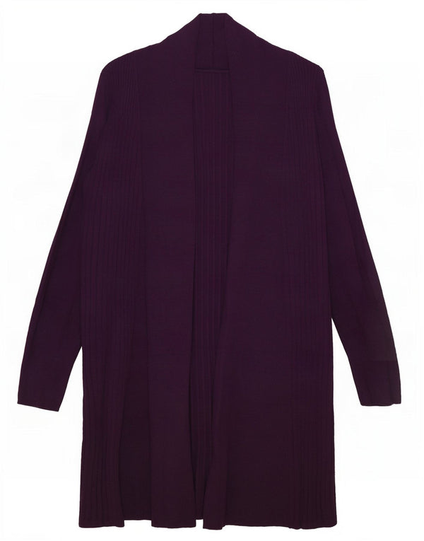 Marks & Spencer Damen Longline Open Cardigan Pullover UK 16 Large Lila