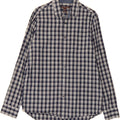 MICHAEL KORS Mens Tailored Classic Fit Shirt Medium Navy Blue Check Cotton Vintage Michael Kors and Second-Hand Michael Kors from Messina Hembry 