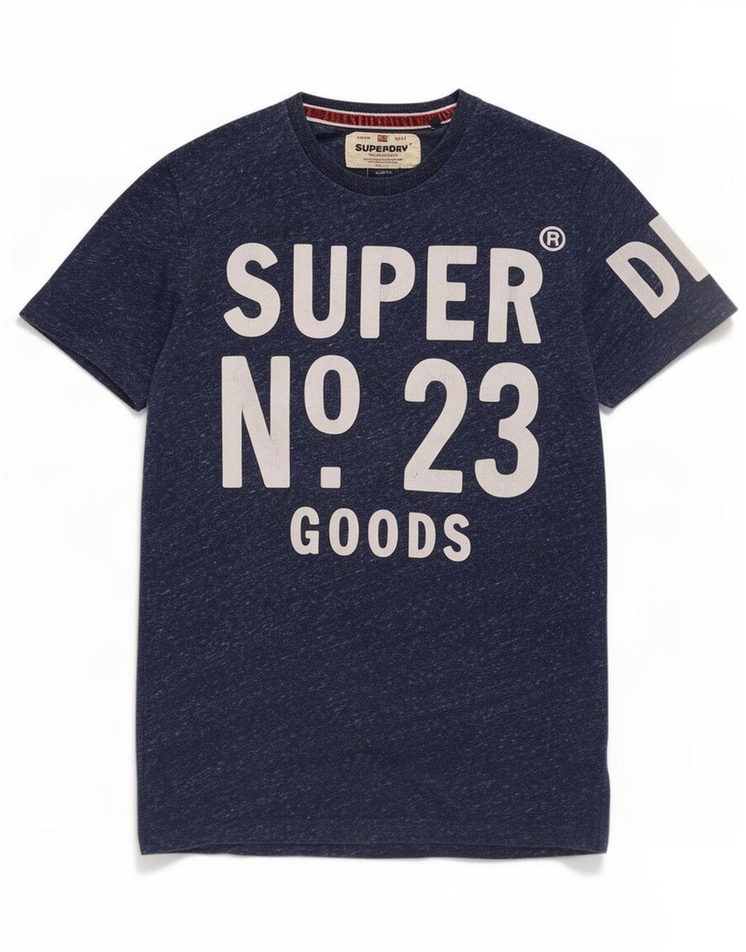 Superdry Homme T-Shirt Graphique Haut Petit Bleu Marine Moucheté Polyester