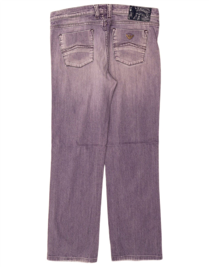 ARMANI lige jeans til kvinder W32 L29 Lilla bomuld