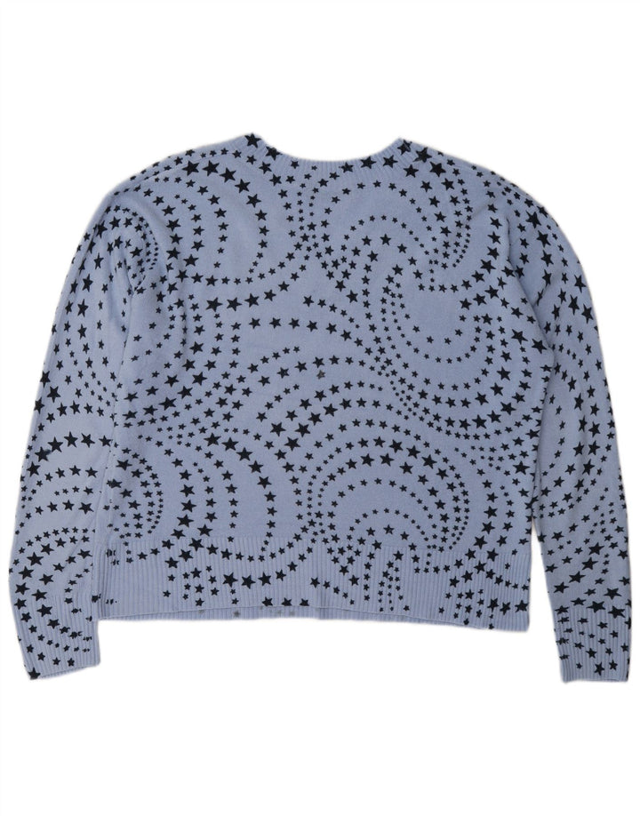 Maglione maglione con scollo a V da donna Marks & Spencer UK 16 grande blu