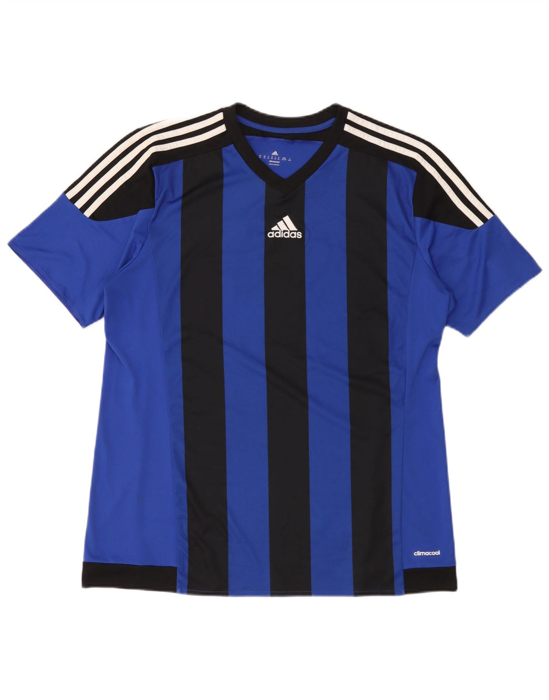 Adidas Mens Climacool Graphic T-Shirt Top XL Blue Colourblock Polyester
