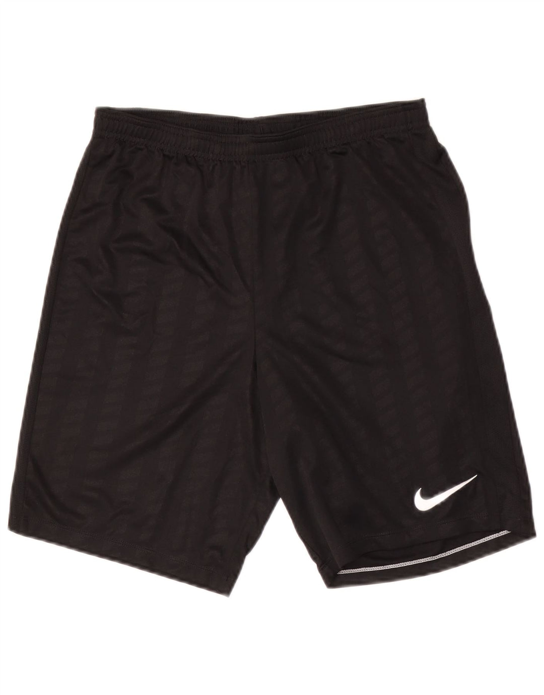 Nike Herre Dri Fit Sportshorts Medium Sort Stribet Polyester