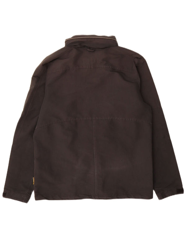 Jack Wolfskin Chaqueta impermeable con capucha para hombre UK 36/38 Medium Negro Poliéster
