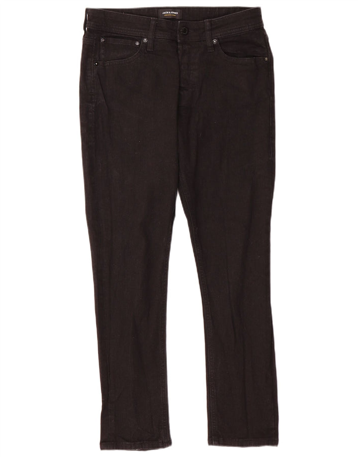 Jack & Jones Mens Slim Jeans  W32 L30 Black Cotton