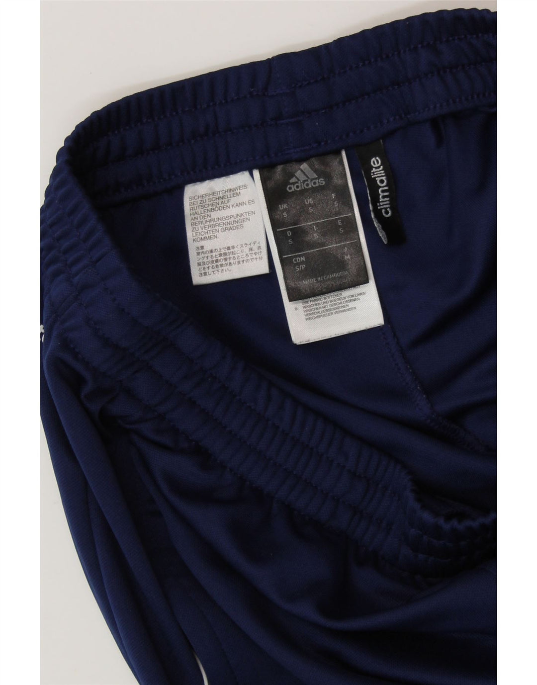 ADIDAS Mens Climalite Tracksuit Trousers Small  Navy Blue Polyester