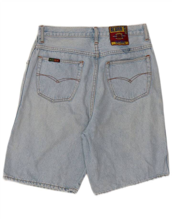 VINTAGE Womens Denim Shorts W29 Medium Blue Cotton