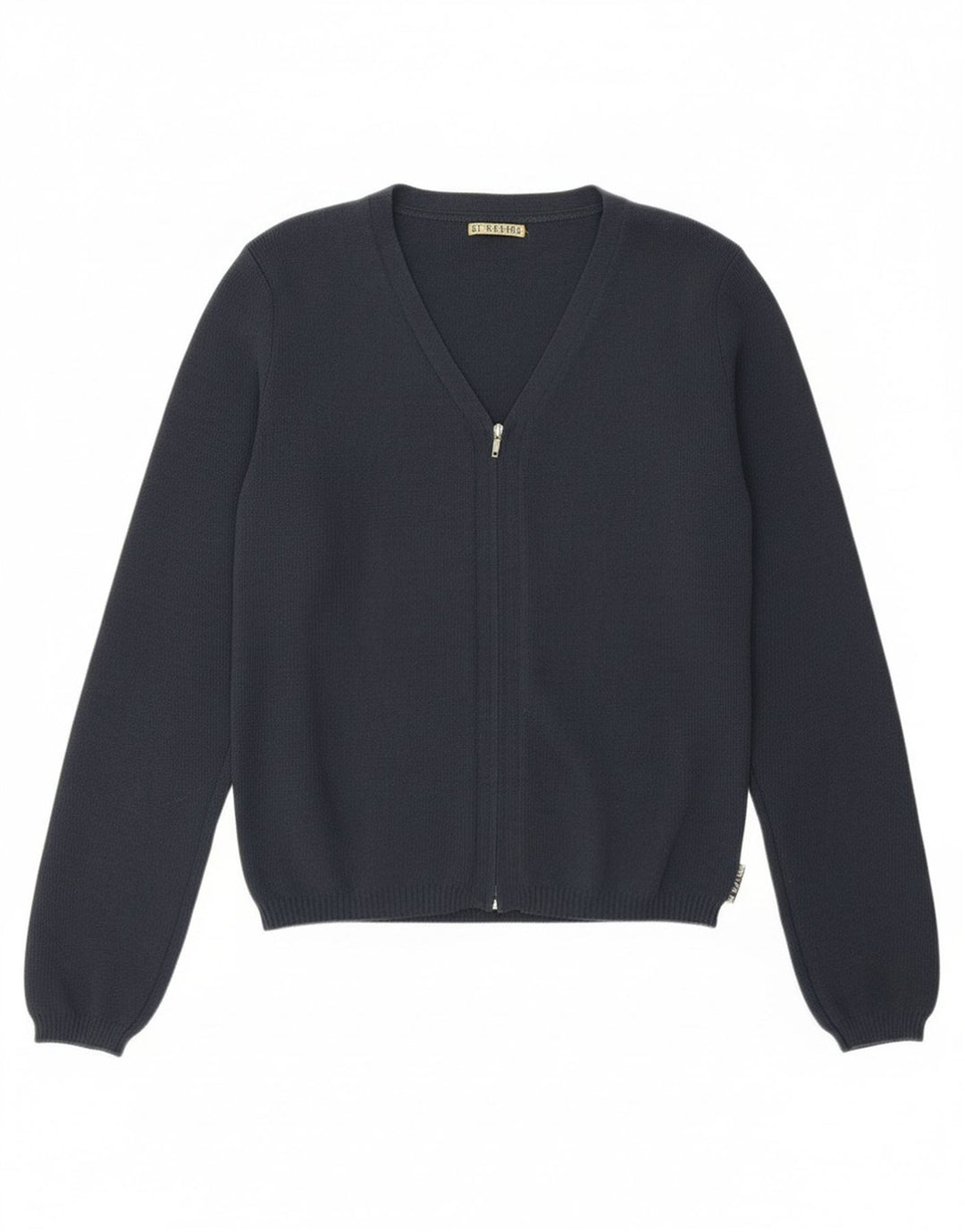 Playlife Damen Crop Cardigan Pullover UK 12 Medium Marineblau Polyamid