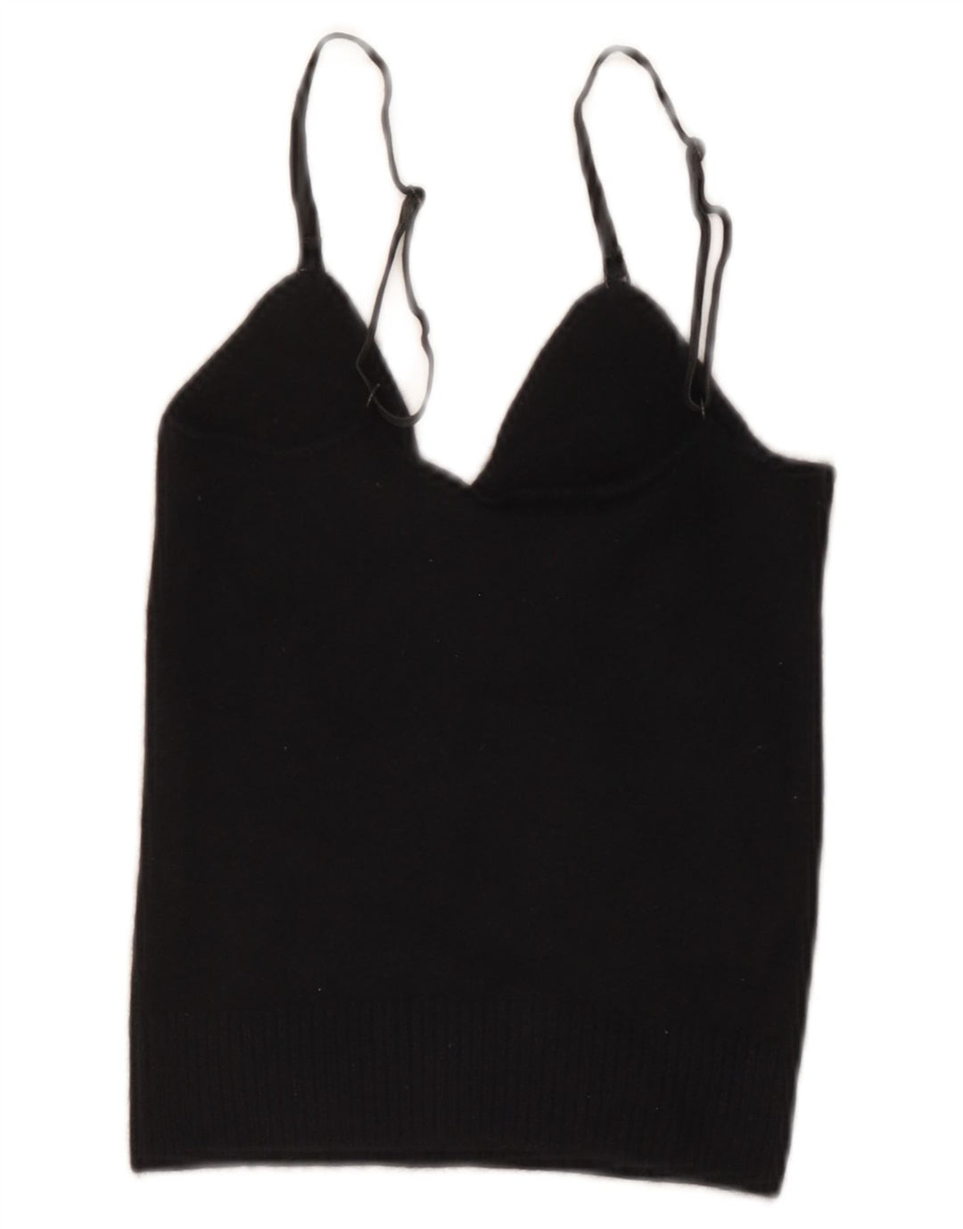 Emporio Armani Womens Crop Cami Top IT 40 Small Navy Blue Wool