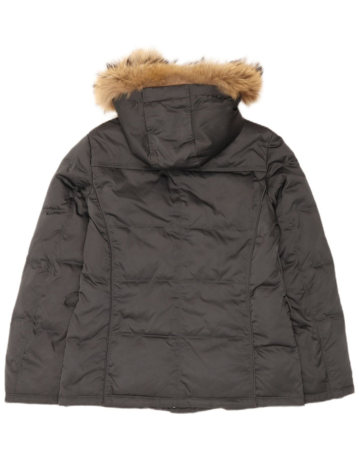 Geox Womens Respira Hooded Padded Jacket UK 14 Large Grey
