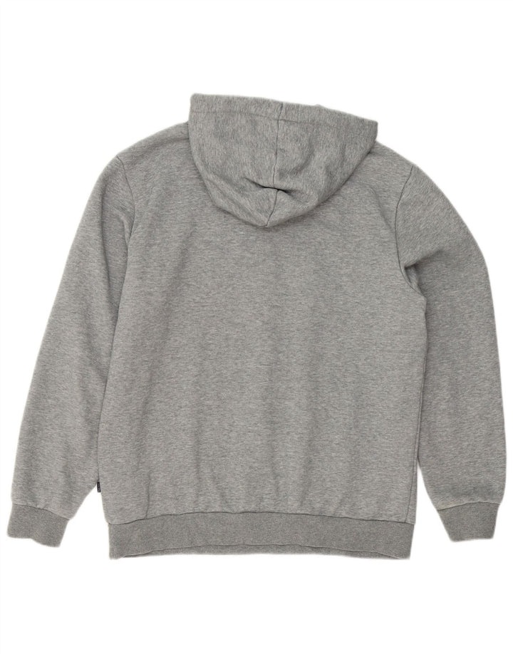 Puma Mens Graphic Hoodie Jumper Medium Grey Flecked Cotton