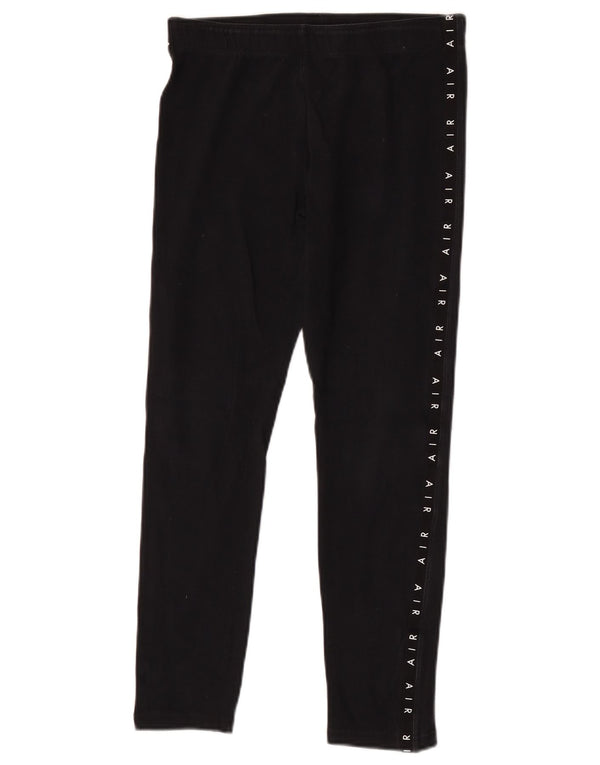Legginsy dziewczęce Nike z grafiką, 13-14 lat, XL, czarne, bawełniane