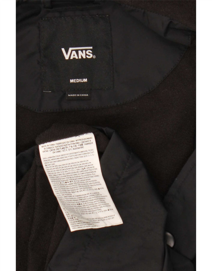 Vans Mens Graphic Hooded Rain Jacket UK 38 Medium Black Nylon