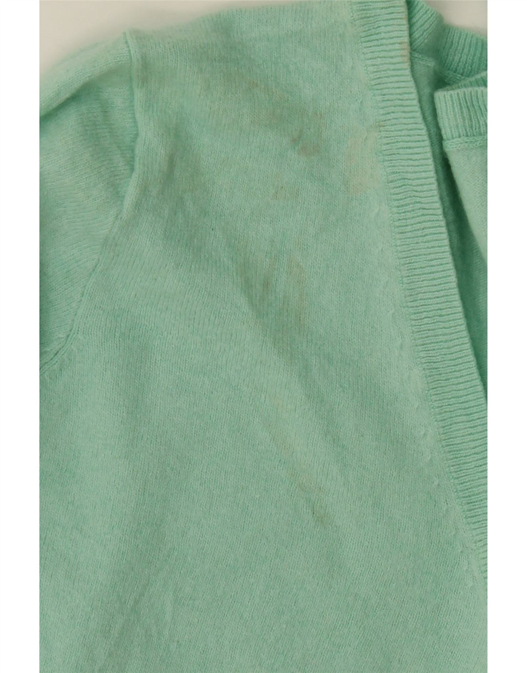 J. CREW Womens V-Neck Jumper Sweater UK 6 XS Turquoise Cotton Vintage J. Crew and Second-Hand J. Crew from Messina Hembry 