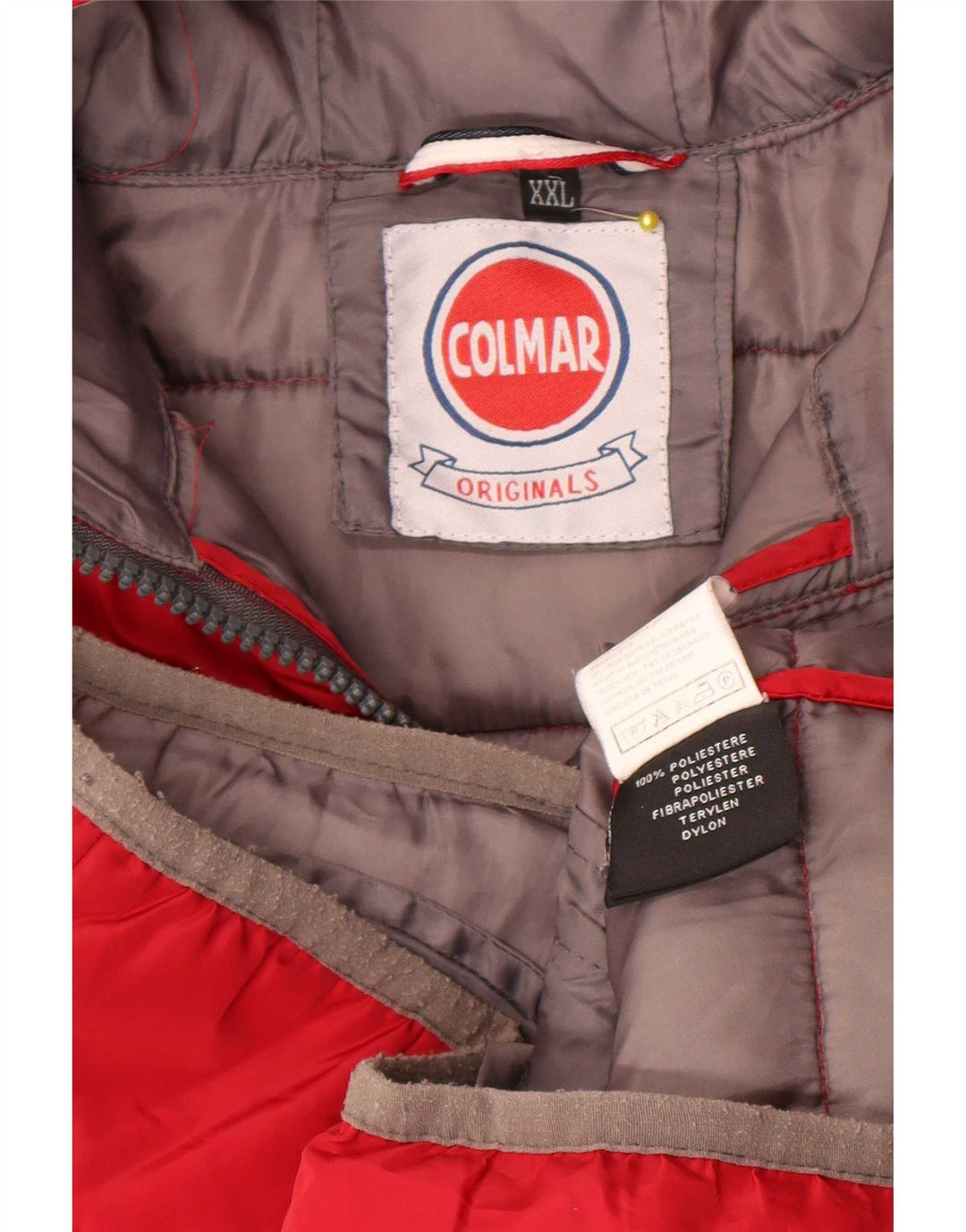 Утепленная куртка Colmar для мальчиков с капюшоном 15-16 лет, 2XL, красный полиэстер