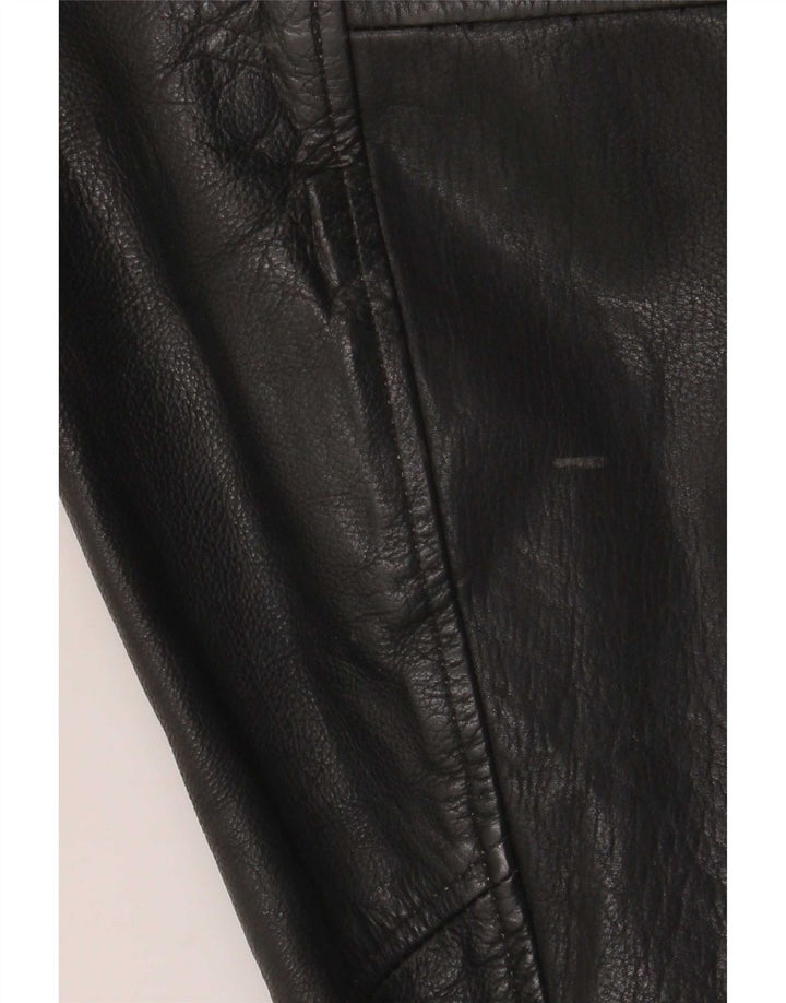 Alan Gordon Herren Leder Bomberjacke UK 38 Medium Schwarz