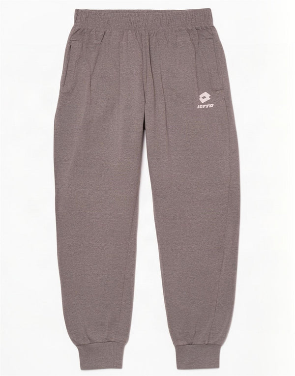 Lotto Mens Tracksuit Trousers Joggers Large Grey Flecked Cotton