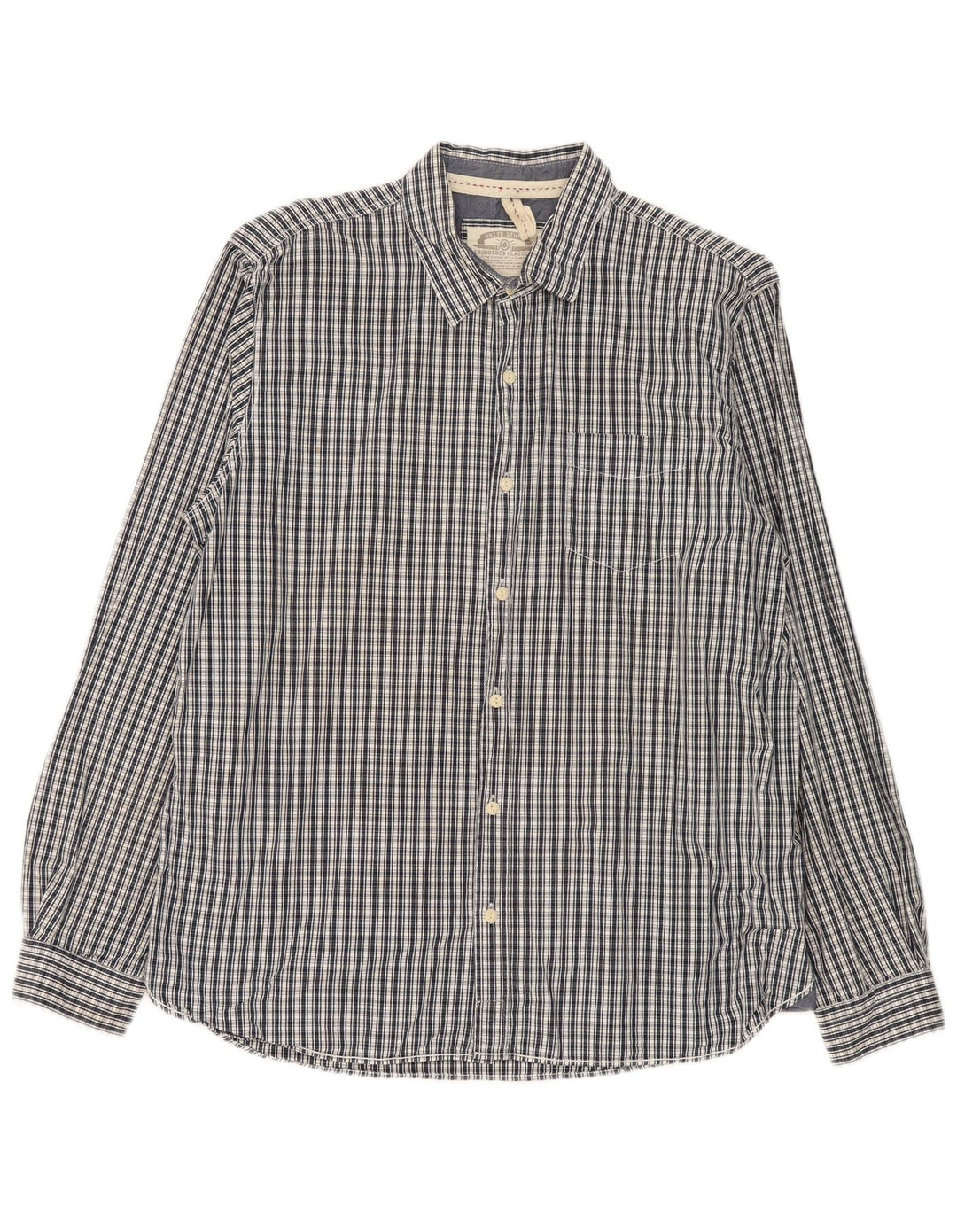 White Stuff Cămașă Classic Fit pentru bărbați XL, bumbac cu carouri bleumarin