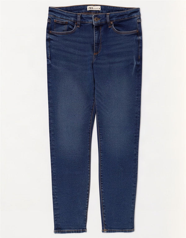 Jeans slim da donna Zara EU 42 Large W32 L27 cotone blu