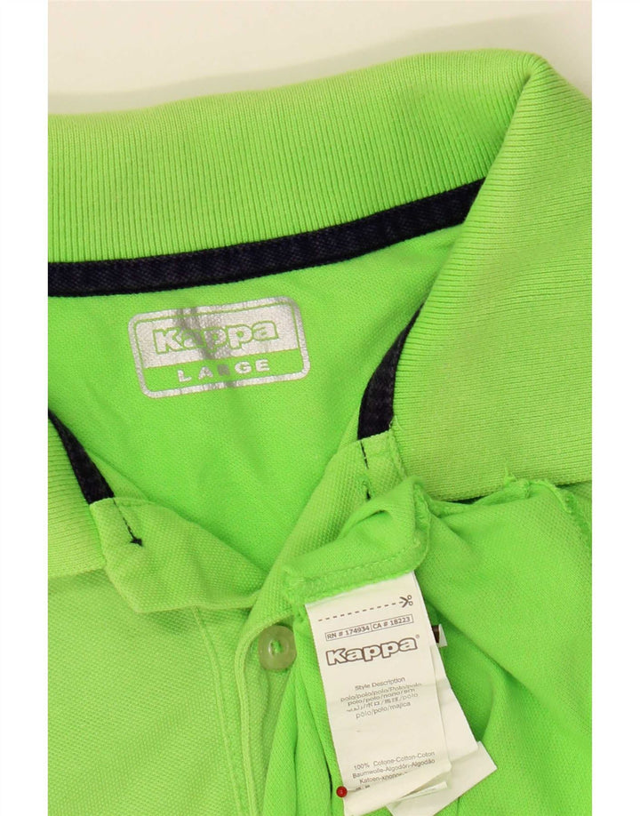 Kappa Mens Polo Shirt Large Green Cotton