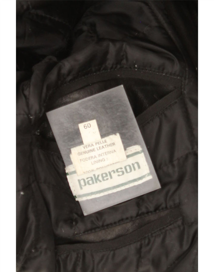 Vintage Herren Lederjacke UK 42 XL Schwarz