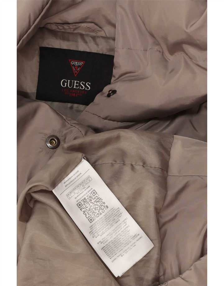 Guess Casaco feminino superdimensionado acolchoado UK 12 poliéster cinza médio