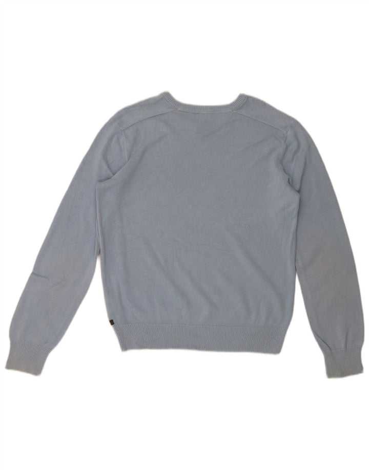 Timberland Herren-Pullover mit normaler Passform, V-Ausschnitt, Größe S, blau, Baumwolle