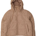 Zara oversize polstret hættejakke til kvinder, UK 14 Medium beige polyurethan