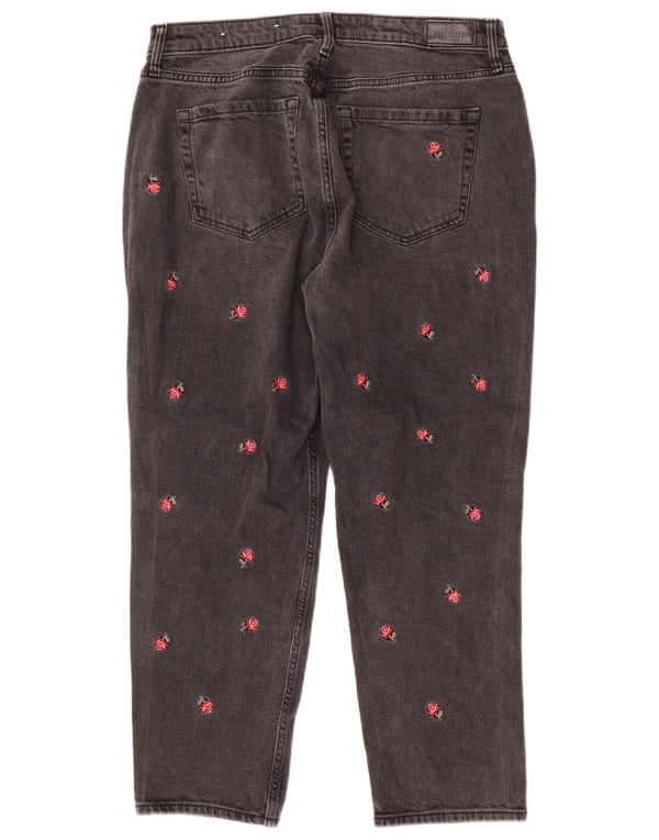 Hollister Womens High Rise Tapered Jeans US 13 Large W31 L27 Grey Floral
