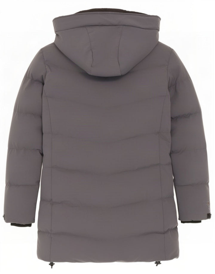 Superdry Manteau rembourré à capuche pour femme UK 8 Small Gris