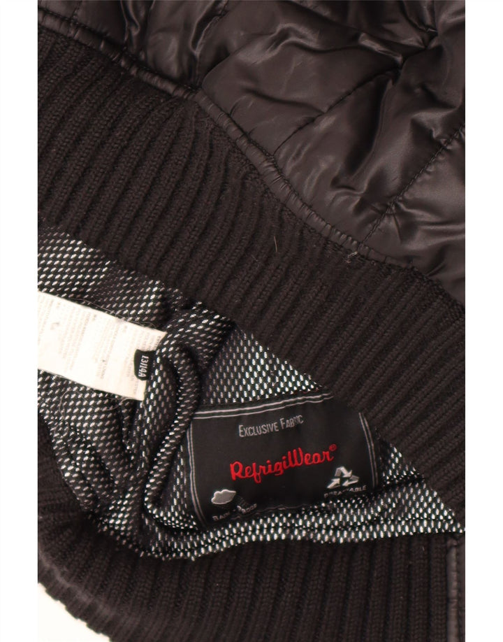 Refrigiwear Boys Hætte Bomber Polstret Jakke 13-14 år Sort Polyester