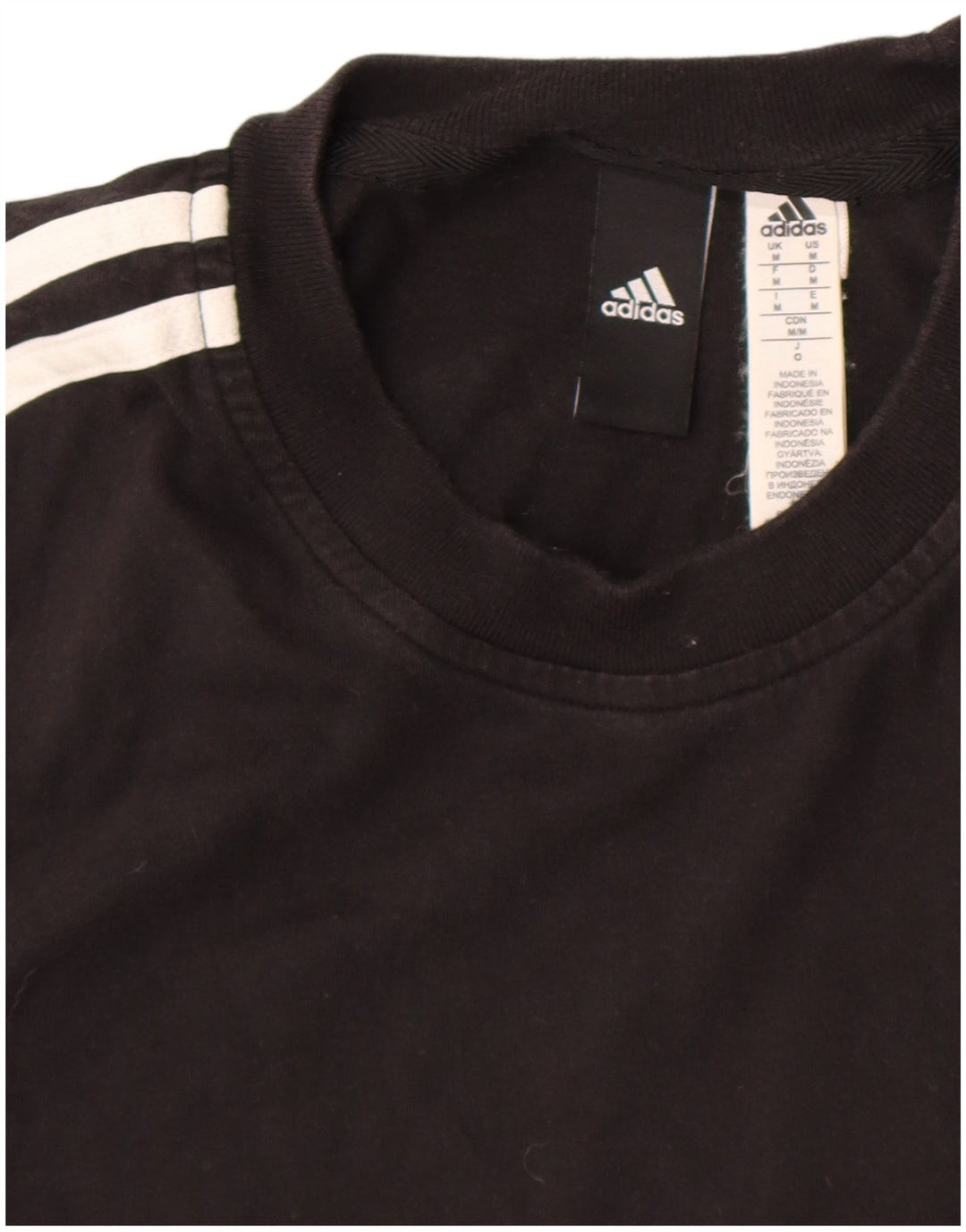 Adidas Herren T-Shirt Top Medium Schwarz Baumwolle