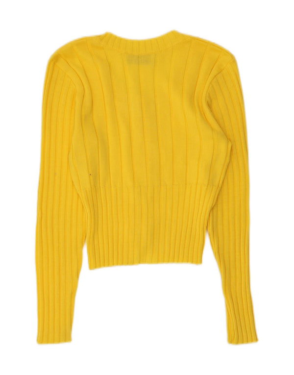 Sport Staff Ženski kratki kardigan pulover UK 10 Small Yellow