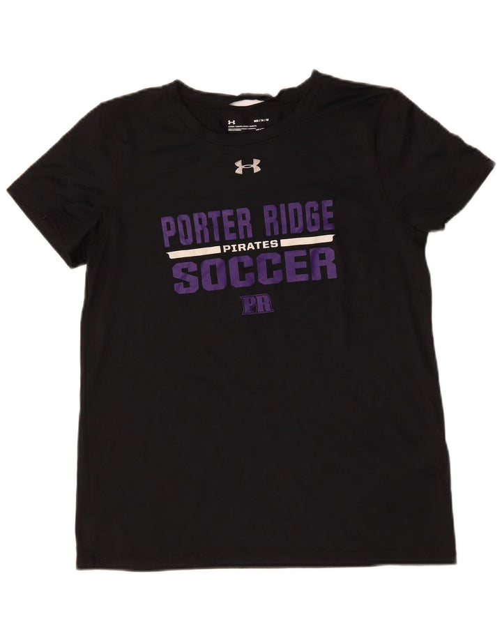Under Armour Womens Graphic T-Shirt Top UK 14 Medium Black