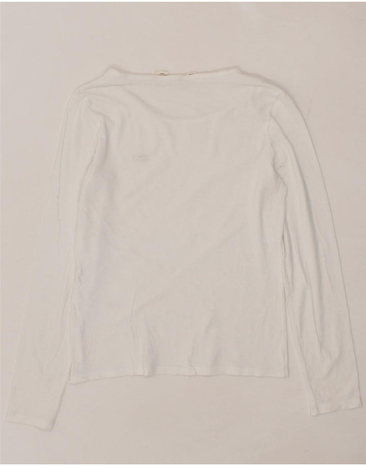 LEVI'S Womens Top Long Sleeve UK 12 Medium White Cotton Vintage Levi's and Second-Hand Levi's from Messina Hembry 