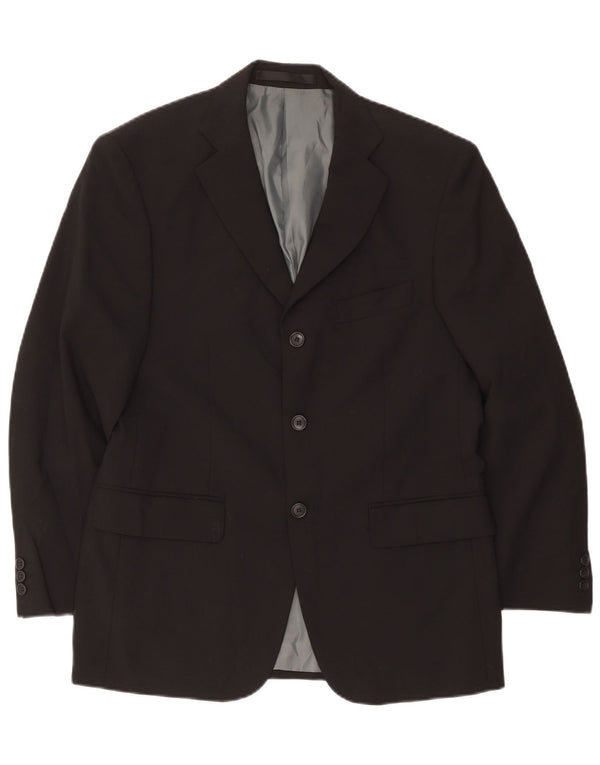 Jaqueta blazer masculina Marks & Spencer curta de 3 botões Reino Unido 38 médio preto