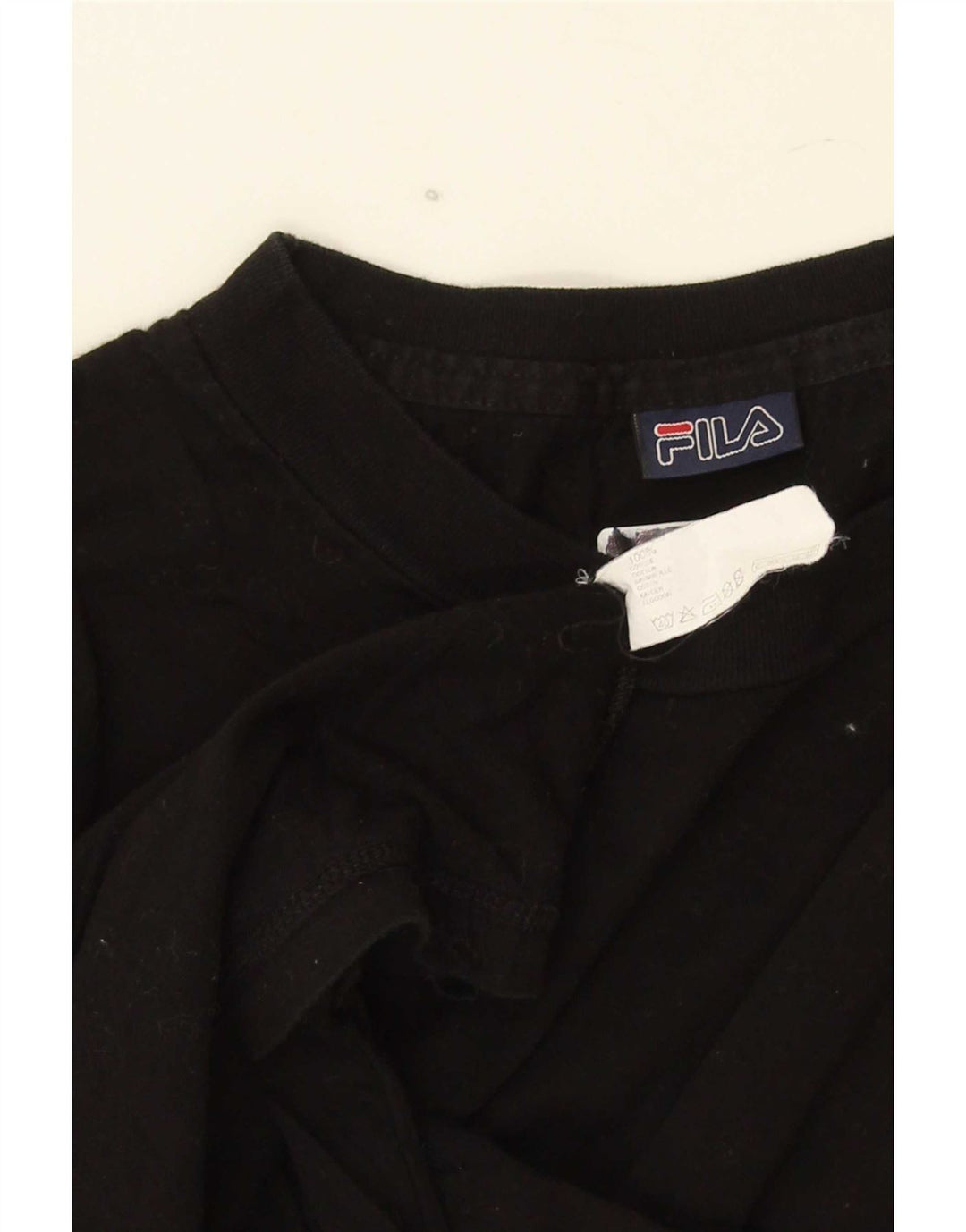 Fila Herren T-Shirt Top Medium Schwarz Baumwolle