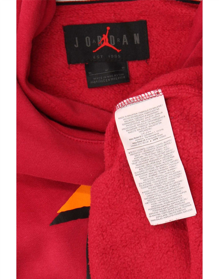 Jordan Mens Graphic Hoodie Jumper Medium Pink Cotton