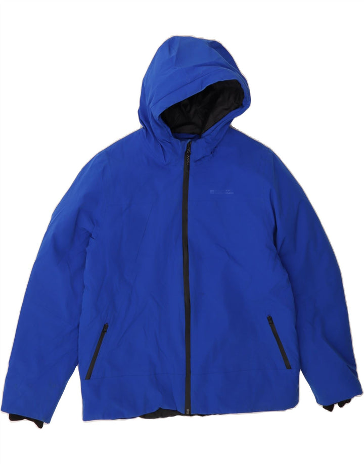 MOUNTAIN WAREHOUSE Boys Hooded Windbreaker Jacket 12-13 Years Blue Vintage Mountain Warehouse and Second-Hand Mountain Warehouse from Messina Hembry 