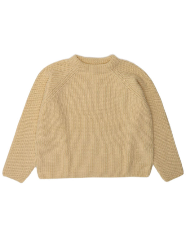 Vintage Womens Turtle Neck Jumper Sweater UK 16 Large Yellow Acrylic
