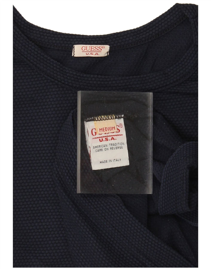 GUESS Damen T-Shirt Top UK 12 Medium Marineblau