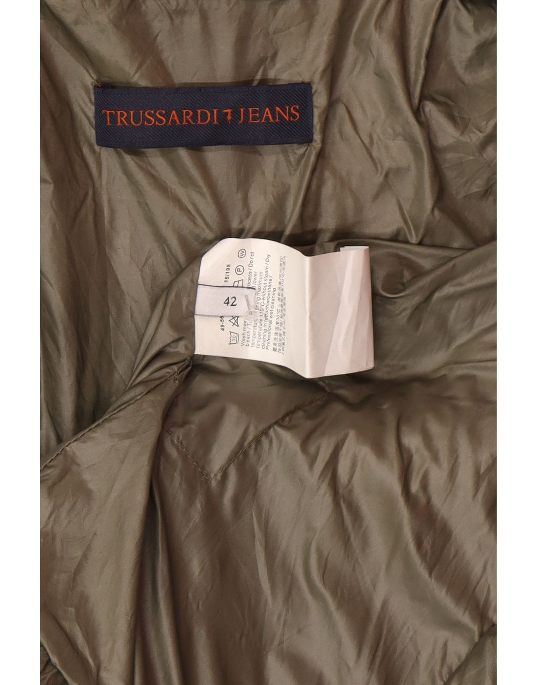 Trussardi Bikerjakke til kvinder IT 42 Medium Grøn Polyester